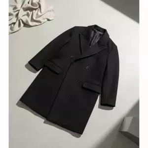 아미 AMI 남성 더블 울 코트 겨울 롱코트 FCO105 WV0020 001