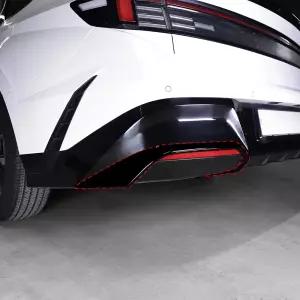 쏘나타 디엣지 튜닝 크롬 죽이기 리어범퍼 하단 커버 블랙 몰딩 용품