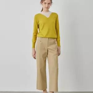 올리비아로렌 HC03 비조 디테일 장식단추 포인트 와이드 팬츠  VVC DL5S 2236