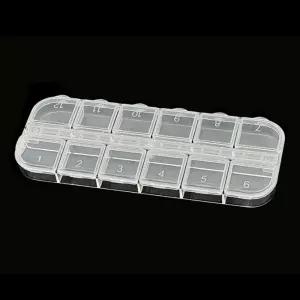 12칸 번호 투명 약통 1개 알약 영양제 소분 케이스