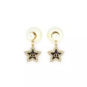 [DIOR]디올 트라이벌 스타 쁘띠 이어링 골드 블랙 152603662
