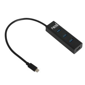 C타입 4포트 USB 3.0 멀티 포트 허브 USB-C 입력전원 PC 노트북 맥북