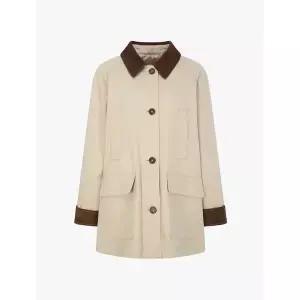 [JJ지고트](마산점)[2026 SPRING] 코듀로이 칼라 싱글 트렌치 코트 GS3M0TC931