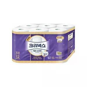 크리넥스 3겹 데코소프트 와이드 35m 12롤