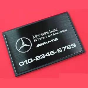 카드형 슬림 주차번호판 연락처안내 레이저각인 주문제작 자동차로고 태권도차