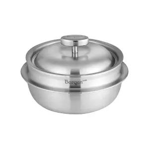 [한일스텐레스] 통5중 베르겐 316Ti 무연마제 가마솥 뚝배기 14cm
