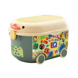 유아용 오리형상 바퀴정리함 쉬운정리 EQ베베블록 발달완구 블럭쌓기 놀이