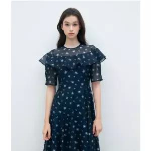 [JJ지고트](신세계 사우스시티)플로럴 프릴 플레어 원피스 GR5A0OP501