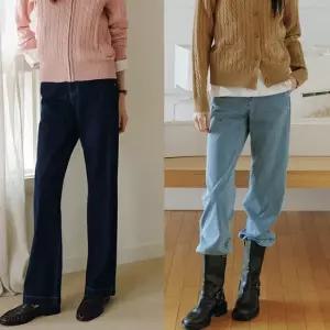 편안한 히든 밴딩 니팅 데님 2종세트