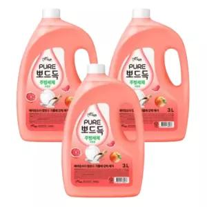 퓨어 뽀드득 주방세제 3L(자몽향) 3개