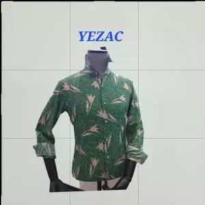 [예작]남성와이셔츠 면100% 프린트 수입원단 부드러운셔츠 슬림핏 긴소매 YJ3SUA553GR