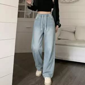 허리 밴딩 와이드 연청 진청 흑청 데님 청바지