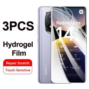 샤오미호환 Redmi Note 14 Pro Plus 5G 4G + 보호 필름 유리가 아닌 3피스 하이드로 겔 화면