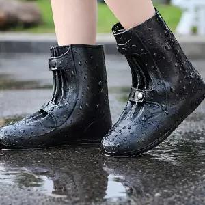 방수 신발 커버 재사용 휴대용 야외용 롱 신발 커버 운동화 장마철 투명