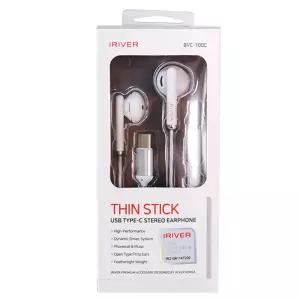 아이리버 C타입 유선 이어폰 흰색 BVC-100C/컴퓨터 PC 줄 스테레오 C핀 핸드폰 스마트폰 휴대폰 라디오