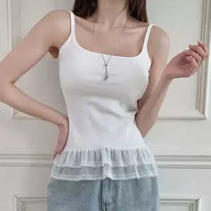 [캡내장] 클로버 캉캉 레이스 끈 나시 원피스 (26C009)