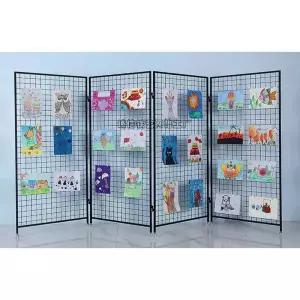 접이식 스탠드 네트망 가벽 진열대 그림 작품 철망