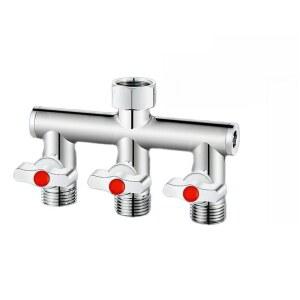 수도꼭지분배기 3구 베란다 연장 수전 표준형 E형 양갈래 커넥터 조인트 수도꼭지