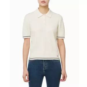 [백화점 홈쇼핑 정품] 캘빈클라인 진 여성 우븐라벨 크롭드 케이블 스웨터(47F320G-YAS)