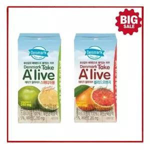 [셀러허브]동원 덴마크 테이크얼라이브 스위티자몽 120mL x 24개+블러드오렌지 120mL x 24 (S36193875)
