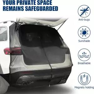 SUV 차량용 자석 모기장 트렁크 햇빛가리개 방충망 텐트커튼