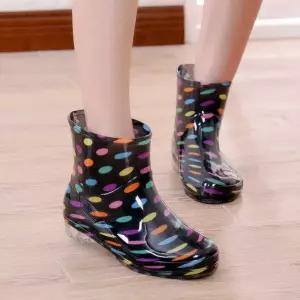 주방 설거지 장화 꽃무늬 방수 롱 부츠 텃밭 농사 작업용 장마철 신발