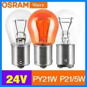 오스람 24V 램프 트럭 버스 테일 스톱 브레이크 백업 턴 할로겐 전구 SK PY21W 7510 P21W 7511 P21/5W 7537