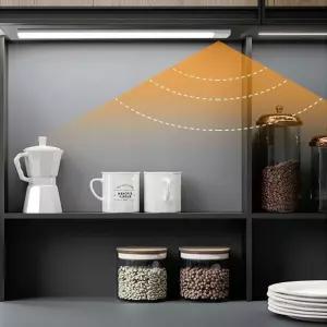 얇은 붙이는 인체 감지 조명 무선 자석 부착 조명 간접조명