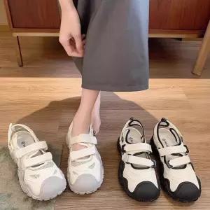 키높이 여성 샌들 통기성 4cm 여름 스트랩 슬리퍼