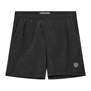 [스톤아일랜드] 로고 패치 차콜 나일론 스윔 숏팬츠 92380659