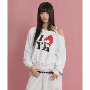 와이케이 WAIKEI 마이멜로디 YK 오프숄더 맨투맨 화이트 1201334