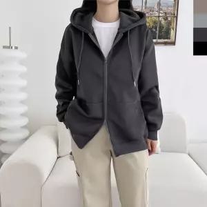 0GBB H770W 여자 빅사이즈 커플 봄 가을 겨울 오버핏 투웨이 후드 집업