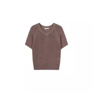 백화점 프로젝트M 여성 브이넥 루즈핏 반팔 니트 EPF2ER2700