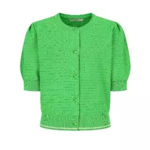 [롯데백화점]제이제이지고트 글리터 라인 퍼프 슬리브 가디건(GP4A1CD321)