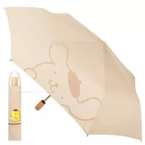[콩심팥심]폼폼푸린 빅빼꼼 안전한 55 3단 자동우산 베이지 어린이 아동