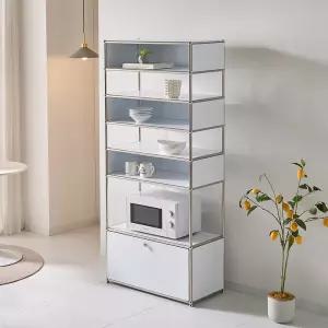 파스코 모듈 8단770수납장 YJ-P882 미드센츄리 거실 주방 드레스룸수납장