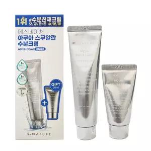 에스네이처 아쿠아 스쿠알란 수분크림 (60ml + 30ml ) 2개