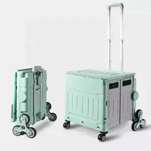 접이식 경량 쇼핑카트 휴대용 손수레 특대형 운반 계단 무소음바퀴+두꺼운