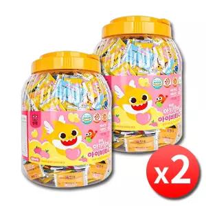 핑크퐁 아기상어 아이비타C D 아연 500정 x 2통 어린이 유아 아이 키즈 돌아기 캐릭터 비타민C 캔디 사탕