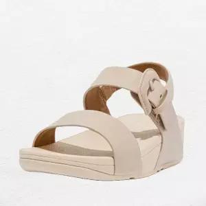 [핏플랍]루루 커버드-버클 레더 베이지 백 스트랩 샌들