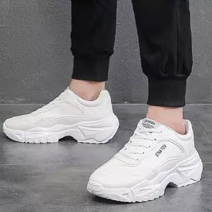 남성 스니커즈 5cm 키높이 운동화 발편한 속굽 워킹화 통기성 논슬립 2컬러