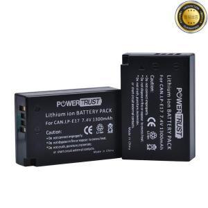 PowerTrust 리튬 이온 배터리 캐논 EOS M3 M5 750D 800D T6i 키스 X8i 용 LP-E17 LP 1300mAh