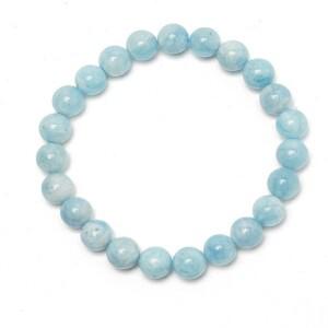 수제 아쿠아마린 비즈 팔찌 남성용 커프 버튼 라마단 기도 구슬 휴일 선물 착용