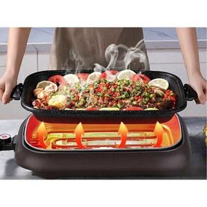 전기불판 전골 냄비 고기 오뎅탕 스텐 사각 다기능 프라이 그릴 가정용 전골냄비 미니