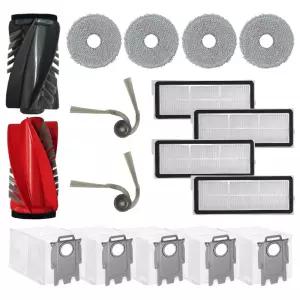 로보락 Q revo Curv Edge C L Pro 호환 소모품 리필 필터 먼지 봉투 물걸레 메인 세척 사이드 브러쉬 패키지 set