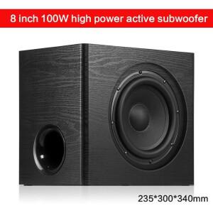 8인치 100W 고출력 액티브 서브 우퍼 W-86 HiFi 홈 시어터 오디오 에코 갤러리 TV 컴퓨터 무대 스피커