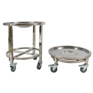 원형 육수통 국솥 찜솥 원반 국통 냄비 받침대 스탠 카트 곰솥 거치대 롤러 들통