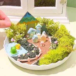 MDF 클레이 색모래 모스식물 미니정원 테라리움 만들기 봄 복지관 키트 감성발달 장식 교구
