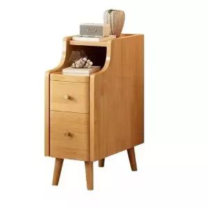 인테리움 원목협탁 사이드 미니 거실 침대 틈새 원목 내추럴 우드 20cm 완제품