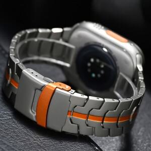 애플 워치 시리즈 11 10 9 8 SE 3 46mm 44mm용 스테인리스 스틸 스트랩 메탈 브레이슬릿 밴드 iWatch 울트